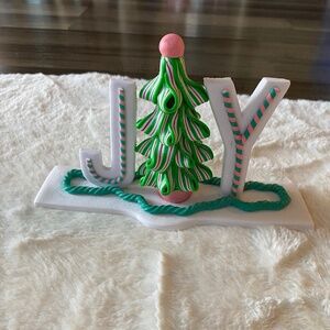 Joy Christmas Tree Sign Decor